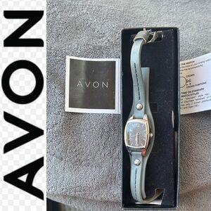 Avon Silver Watch with Gray Strap